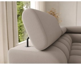 Divano angolare marrone chiaro allungabile (con penisola a sinistra/a U) con rivestimento in velluto Feraria – ELTAP