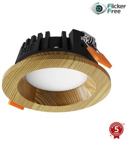 APLED - Lampada LED RONDO WOODLINE LED/3W/230V 4000K diametro 9 cm pino legno solido