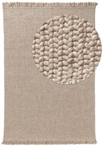 benuta Pure Tappeto di lana Velma Beige 120x170 cm - Tappeto fibra naturale