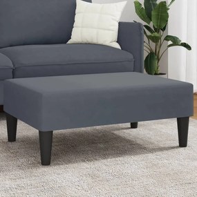 Poggiapiedi Grigio Scuro 77x55x31 Cm İn Velluto /