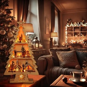 Brilagi - Decorazione natalizia a LED, albero, alimentazione 3xAA