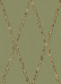 Cole & Son Carta da parati Cammei - Antique Gold on Olive