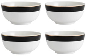 Set 4 ciotole cereali porcellana Luxe Deco Mikasa