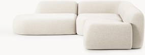 Divano angolare componibile 4 posti in bouclé con chaise longue Wolke