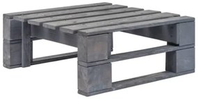 Set di Divani su Pallet 4pz e Cuscini in Pino Impregnato Grigio