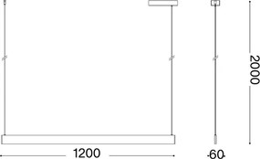 Ideal Lux - Lampadario LED a sospensione su cavo DESK ACCENT LED/36W/230V CRI 90 120 cm bianco