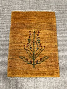 Gabbeh Tappeto persiano 40x60 Giallo (Iran) Annodato A Mano
