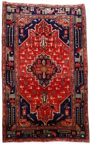 Hamedan Tappeto persiano 170 x 270 Rosso (Iran) Annodato A Mano