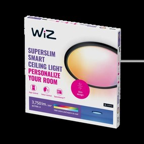Plafoniera SuperSlim WiZ Ceiling Ø 54.5 cm nero IP20, 1XE27