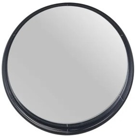 Specchio da parete 60,5 x 15,5 x 60,5 cm Nero Metallo