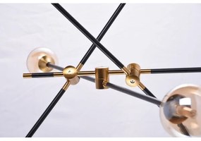 Azzardo AZ4700 - Lampadario su palo SOLEN 6xG9/30W/230V nero/oro