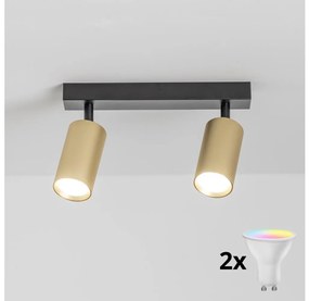 Brilagi - Spot LED dimmerabile SELE GOLDEN 2xGU10/6,5W/230V nero/oro