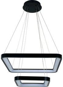 Brilagi - Lampadario dimmerabile LED a sospensione su cavo FALCON SLIM LED/78W/230V 50x50 cm nero + telecomando