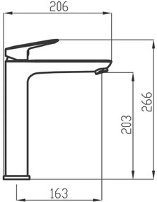 Novaservis - Rubinetto del lavandino METALIA 26,6 cm cromo lucido