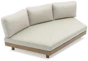 GAMORA - divano sx con struttura in alluminio effetto legno