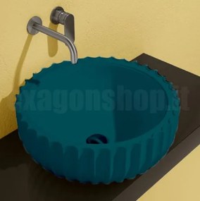 Ceramica Flaminia Settecento Lavabo da Appoggio 50 cm Petrolio