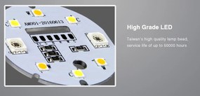 Faretto LED MR16 4W RGB+CCT Dimmerabile 12V dc Colore RGB+CCT