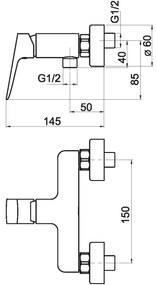 Novaservis - Rubinetto doccia NOBLESS EGO cromo lucido
