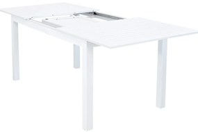 ARGENTUM - set tavolo in alluminio cm 150/210 x 90 x 75 h con 4 poltrone Aulus