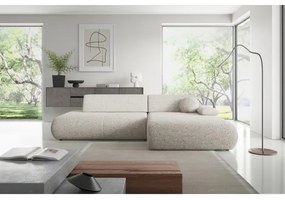 Divano letto angolare con contenitore a L PRATO, angolo destro, beige