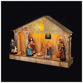 Solight 1V259 - Decorazione natalizia LED LED/2xAA betlém