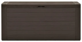 Baule da giardino marrone 116x44x55 cm