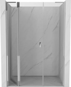 Mexen Mist L porta doccia a battente 150 cm, trasparente, cromo - 8A4L-150-001-01-00
