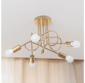 Lampadario a plafone OXFORD 5xE27/15W/230V, finitura dorata