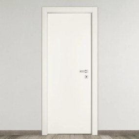 Porta interna a battente Word in MDF laccato colore bianco, L 80 x H 210 cm, apertura a sinistra