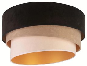 Duolla - Plafoniera DEVON 1xE27/40W/230V diametro 45 cm nero/beige