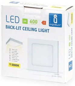 Aigostar - LED Plafoniera LED/6W/230V 12,2x12,2 cm 3000K bianco