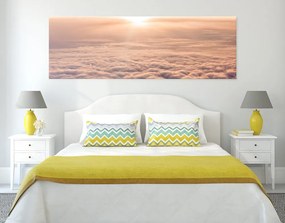 Quadro su tela – Tramonto dalla finestra dell'aereo