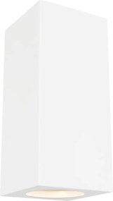 Applique da Parete 2xGU10 Rettangolare in Gesso Pitturabile