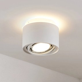 Arcchio plafoniera Walisa, Ø 15 cm, bianco, metallo, GU10 Walisa Arcchio, dimmerabile, Bianco / Opale, Soggiorno / Sala da pranzo, Alluminio, Moderno, Faretto