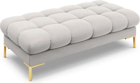Panca Bali imbottita in velluto con gambe oro - L133cm