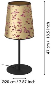 Eglo 390294 - Lampada da tavolo CASTUERA 1xE27/25W/230V oro/rosa