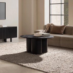 Tavolino da salotto rotondo nero ø 80 cm Lua – MOME