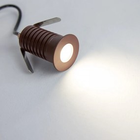 Faretto Segnapasso LED 3W, IP67, Corten, Professional Colore  Bianco Caldo 2.700K