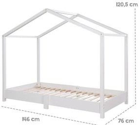 Box letto bianco 70x140 cm Montessori - Roba