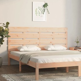 Testiera per Letto 135x3x80 cm in Legno Massello di Pino