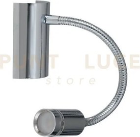 Applique a parete flessibile led kepler cromo 3w 220lm 3000k 32x6x9cm