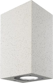 Applique Rettangolare in Cemento Chiaro GU10 IP65 - NOVILUMIO