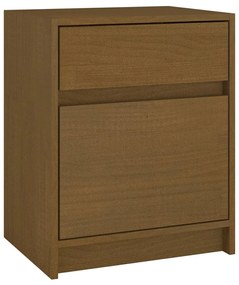 Comodini 2 pz Marrone Miele 40x31x50 cm Legno Massello di Pino