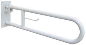 Barra d'appoggio per wc/bidet in inox L 73 x P 7.3 cm bianco