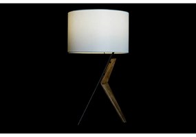 Lampada da tavolo DKD Home Decor Bianco Marrone Nero Poliestere Metallo Rovere 220 V 50 W (35 x 35 x 54 cm)