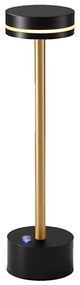 Lampada da tavolo LED dimmerabile ricaricabile SAM LED/5W/5V 3600 mAh nero/oro
