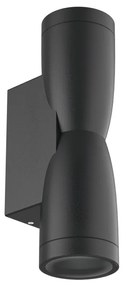 Applique Conica a Clessidra Bidirezionale, IP65 GU10 - Nera Colore del corpo Nero
