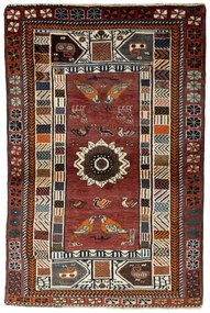 Gabbeh Tappeto 110x160 Rosso (Iran) Annodato A Mano