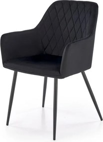 Sedia K558 velluto nero