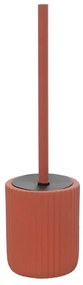 Scopino wc rosso in ceramica soft touch con setole nere Spring